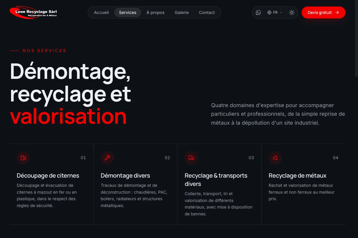 LEON Recyclage – Services